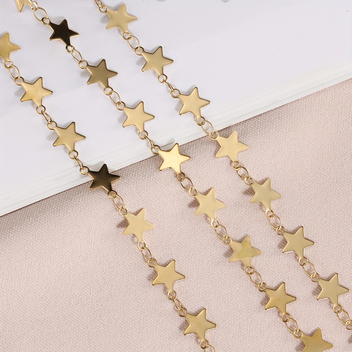 1 Meter Golden Stainless Steel Star Cable Chain for DIY